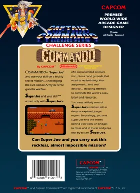 Commando (USA) box cover back